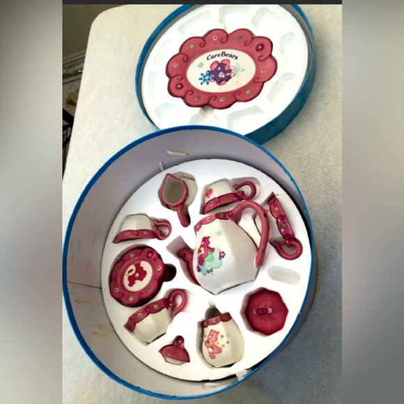 The Brass Key Inc Toys Care Bears Tea Set 4 Piece Ceramic Complete